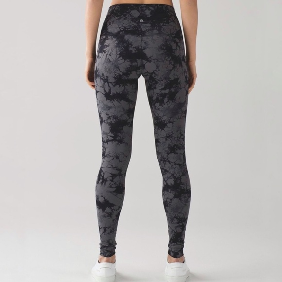 Lululemon Wunder Under Pant (Hi-Rise) Shibori Black Dark Carbon - Picture 2 of 8